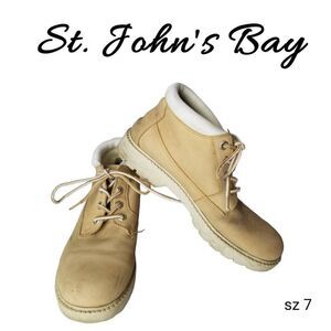 St. John's Bay Tan Work Hiking Outdoor Sports Cute Boots Shoes